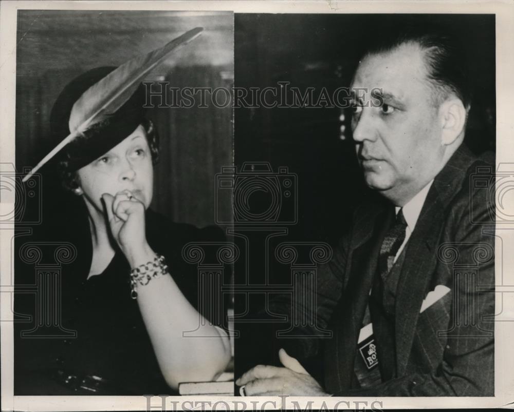 1940 Press Photo Evelyn Peters White Testified In Court She Used Field Glasses - Historic Images