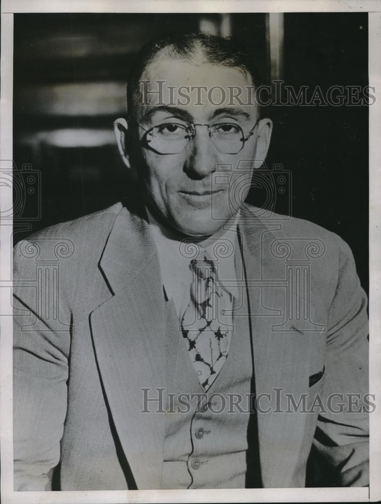 1934 Press Photo George Williams of Amalgamated Assoc. Iron, Steel, Tin Workers - Historic Images