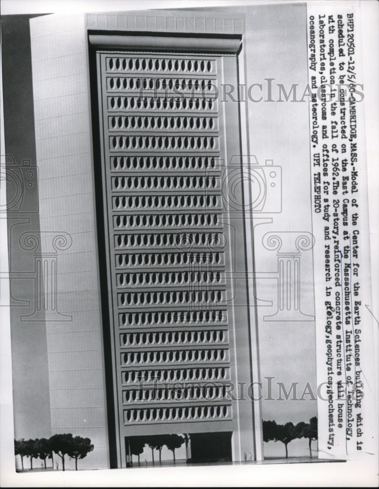 1960 Press Photo Model of the Center for the Earth Sciences building - Historic Images