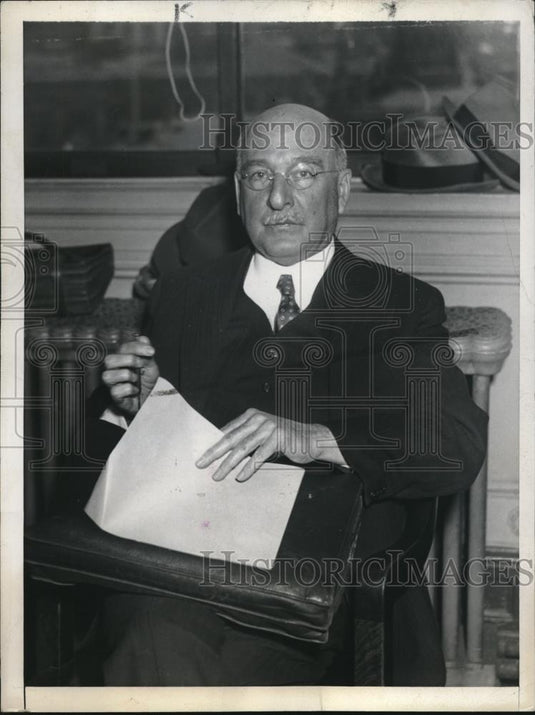 1937 Press Photo Pierre S. DuPont Has Government Probing in Tax Returns - Historic Images
