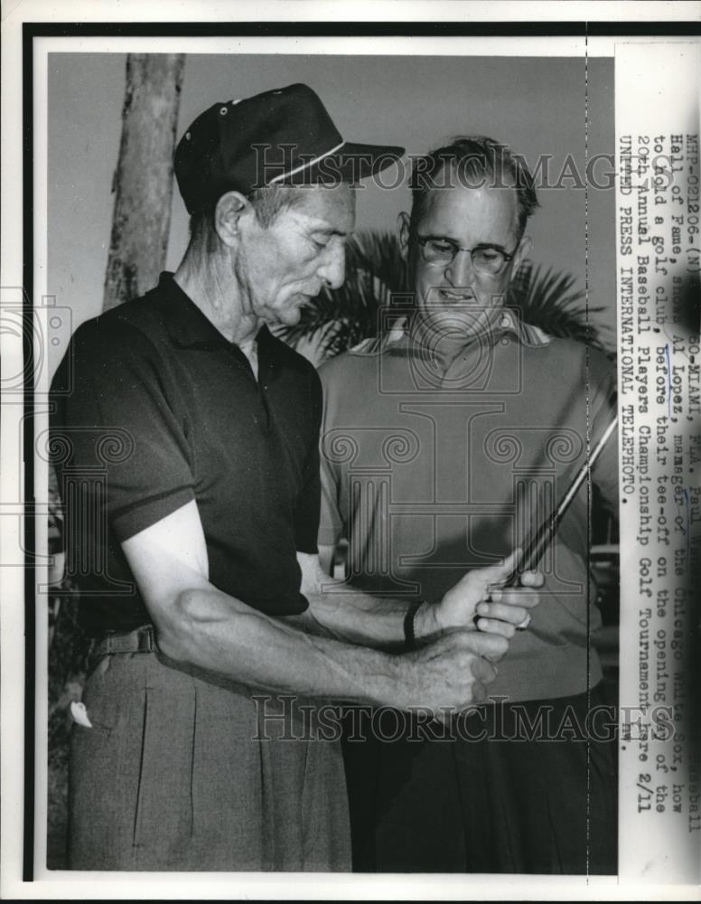 Press Photo Al Lopez Manager of Chicago White Sox at Golf Tournament - Historic Images