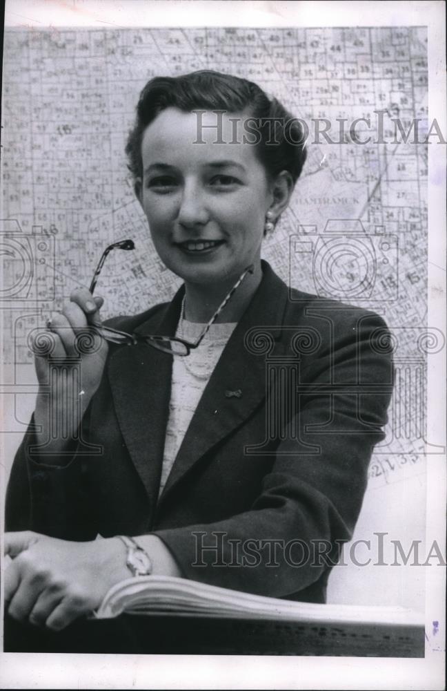 1955 Press Photo Carol Ludington, Mich Democratic Committee - Historic Images