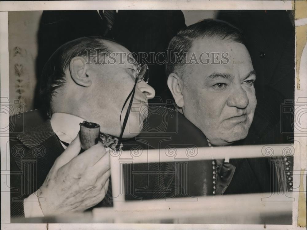 1941 Press Photo General Hugh S Johnson Former NRA Administrator &amp; Col Lindbergh - Historic Images