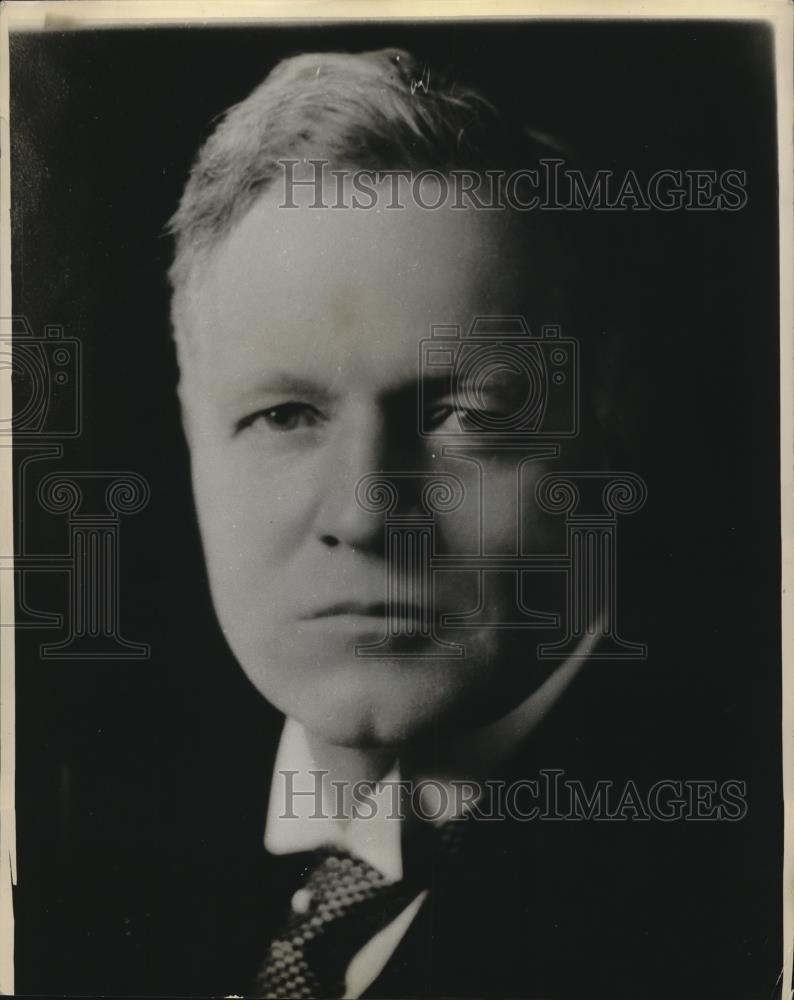 1934 Press Photo Hon Robert J. Manion, Canadian Minister of RR &amp; canals - Historic Images