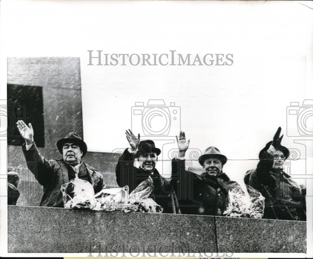 1965 Press Photo Leonid Brezhnev, Alexei Kosygin, N. Podgorny, M. Suslov - Historic Images