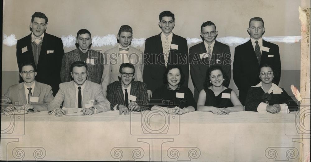 1956 Press Photo Ron Somrak, George Kulivoda Of Youth Traffic Council - Historic Images