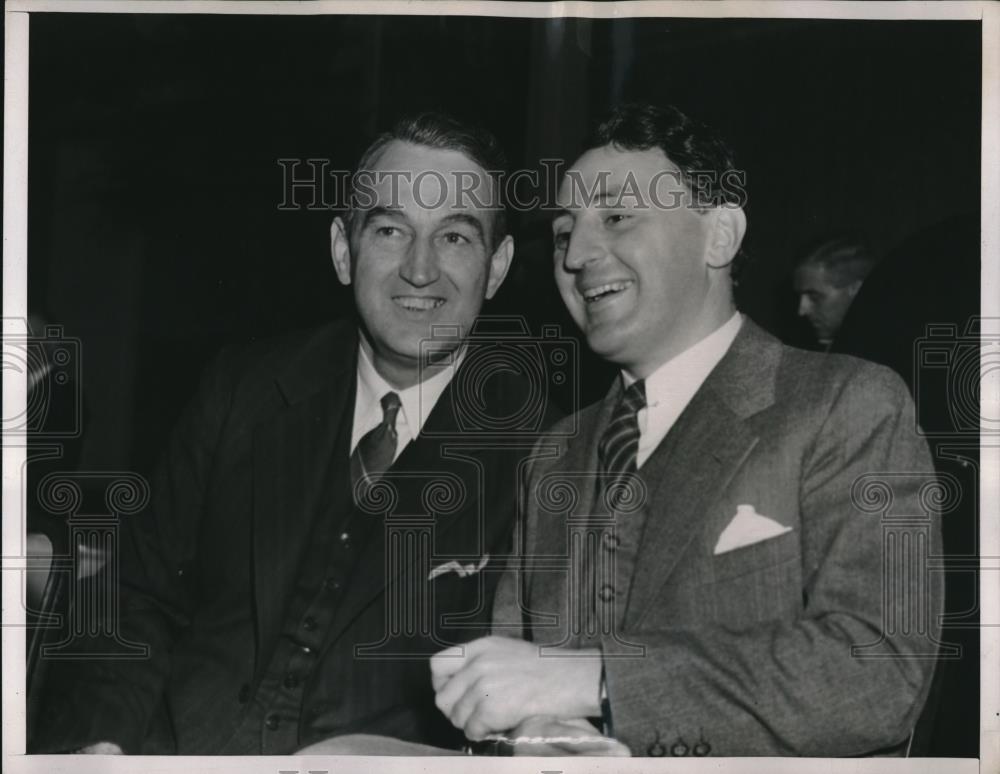 1938 Press Photo James Mead and Judge Charles Polleti Candidate for Governor - Historic Images