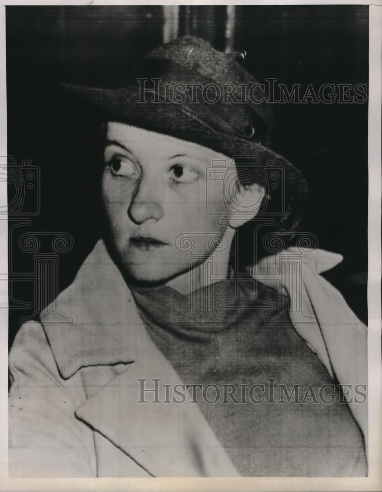 1937 Press Photo Margaret Montgomery of Chicago, held for kidnap plot story - Historic Images