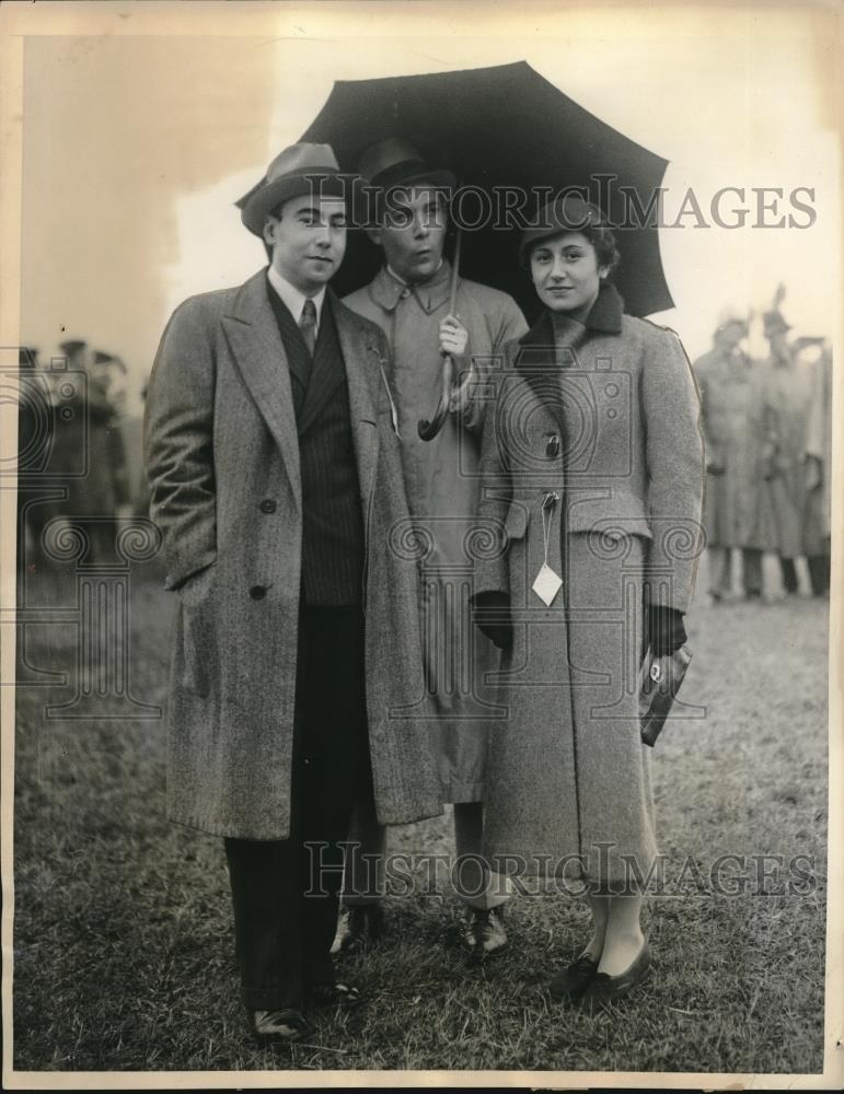 1935 Press Photo Mr. L.E. Walker and Count &amp; Countess Rene De Chambrun - Historic Images