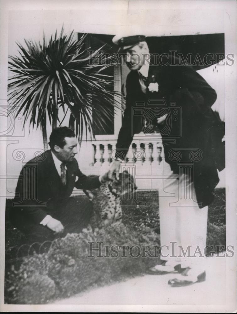 1936 Press Photo King Christian of Denmark vacationing on the French Riviera - Historic Images