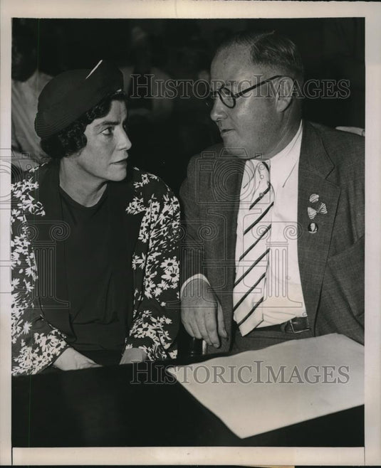 1938 Press Photo D.C. Mrs Ethel Mae Connor & atty M Lane st Grand jury inquest - Historic Images