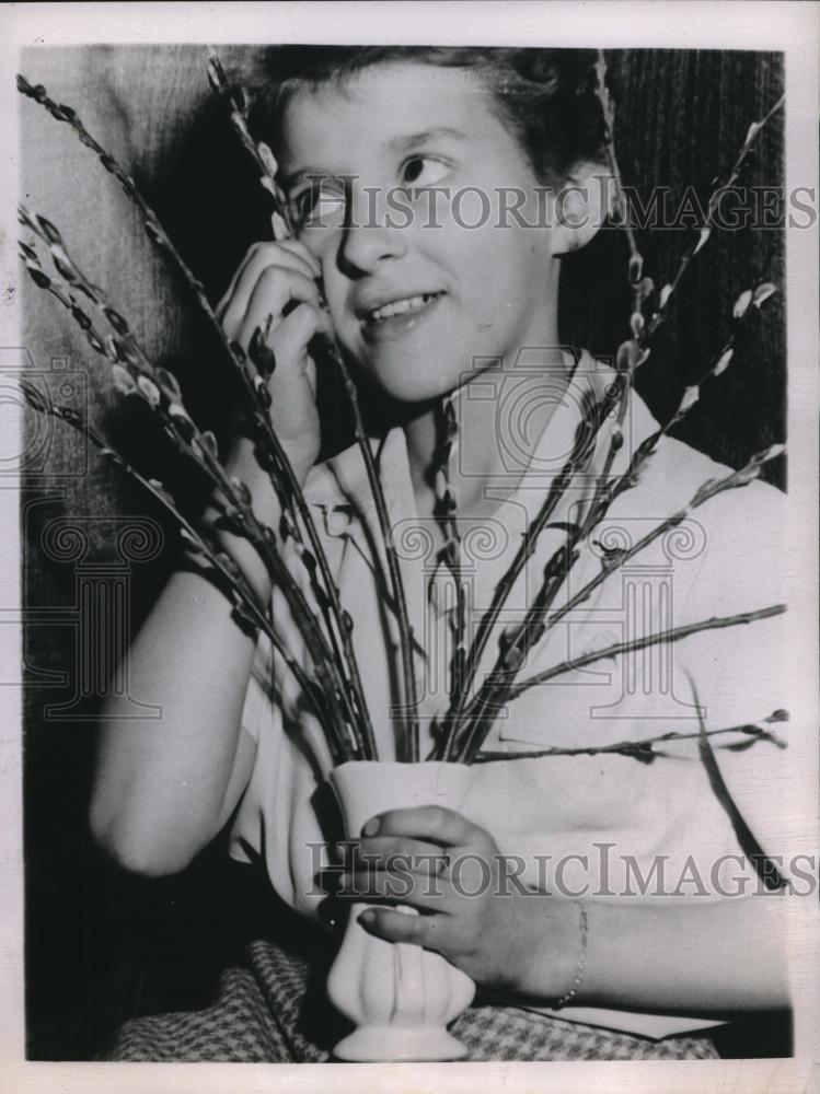 1944 Press Photo Pussy Willows Carolyn Ayde - Historic Images