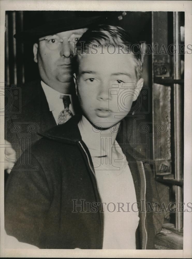 1937 Press Photo Warren Everett, 16 in custody in Atlanta, Ga for killing dad - Historic Images