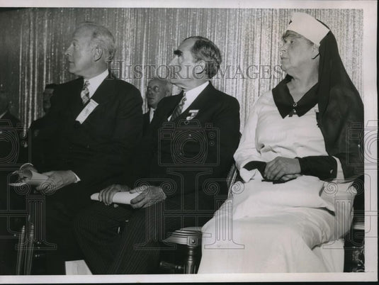 1936 Press Photo Red Cross leaders, JB Forgan,Adm C Grayson,MT Boardman - Historic Images