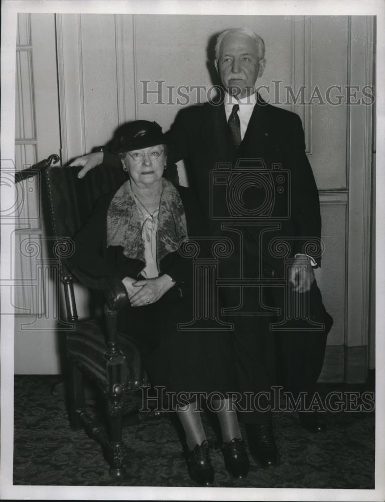 1934 Press Photo Mr and Mrs Nelson Williams (Masons) 54th honeymoon - Historic Images