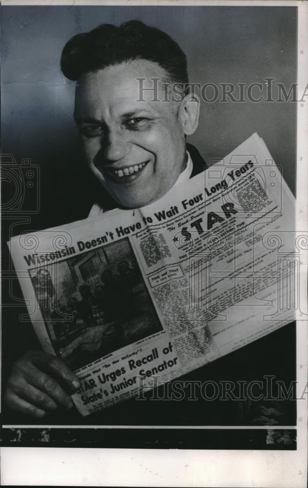 1954 Press Photo Wash.D.C. Leroy Gore, editor of Sauk-Prairie Wis Star - Historic Images