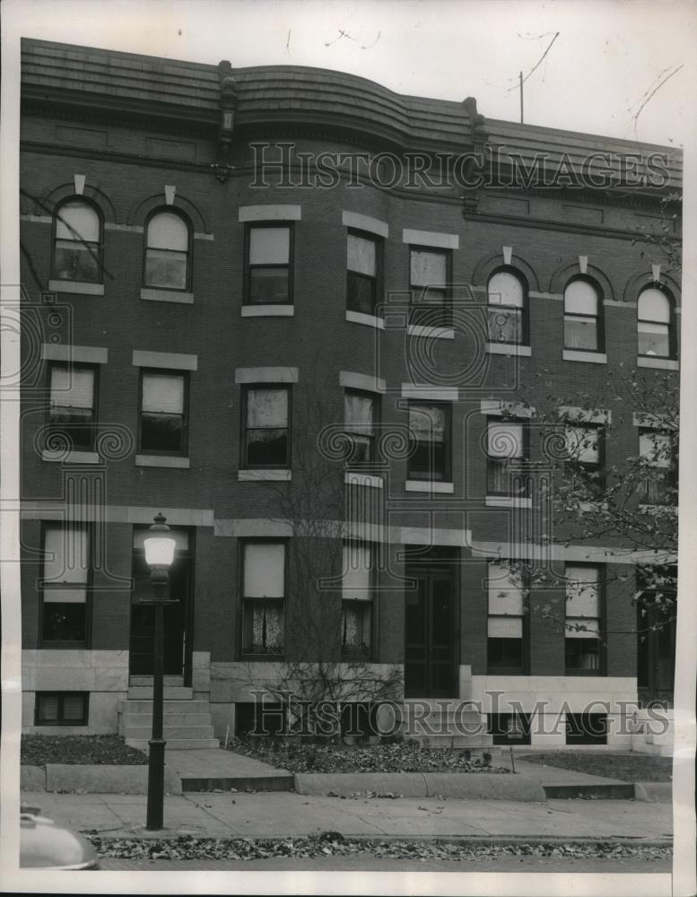 1937 Press Photo Baltimore, MD, Rooming house is home of Getuilo Vargas, Jr., - Historic Images