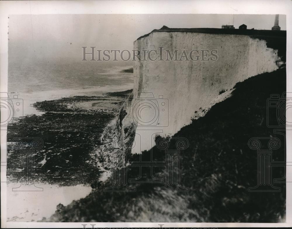 1935 Press Photo Deal, Kent, England chalk cliffs of Dover - neb88507 - Historic Images