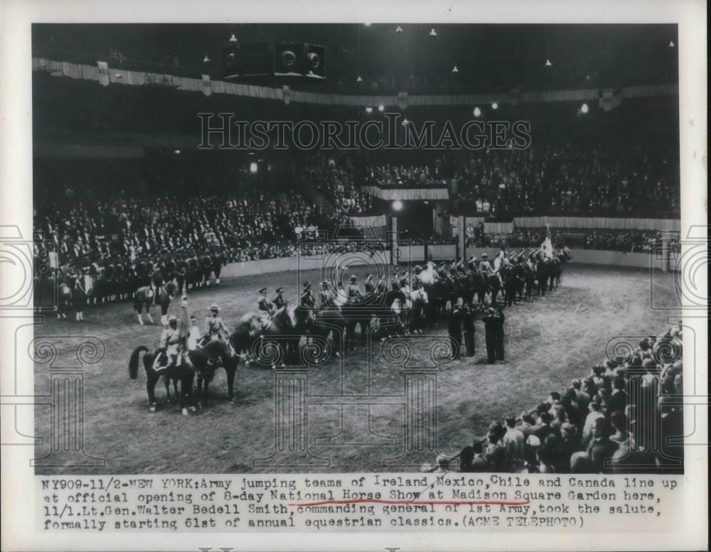 1949 Press Photo National Horse Show, Madison Square Garden Walter B Smith, Army - Historic Images