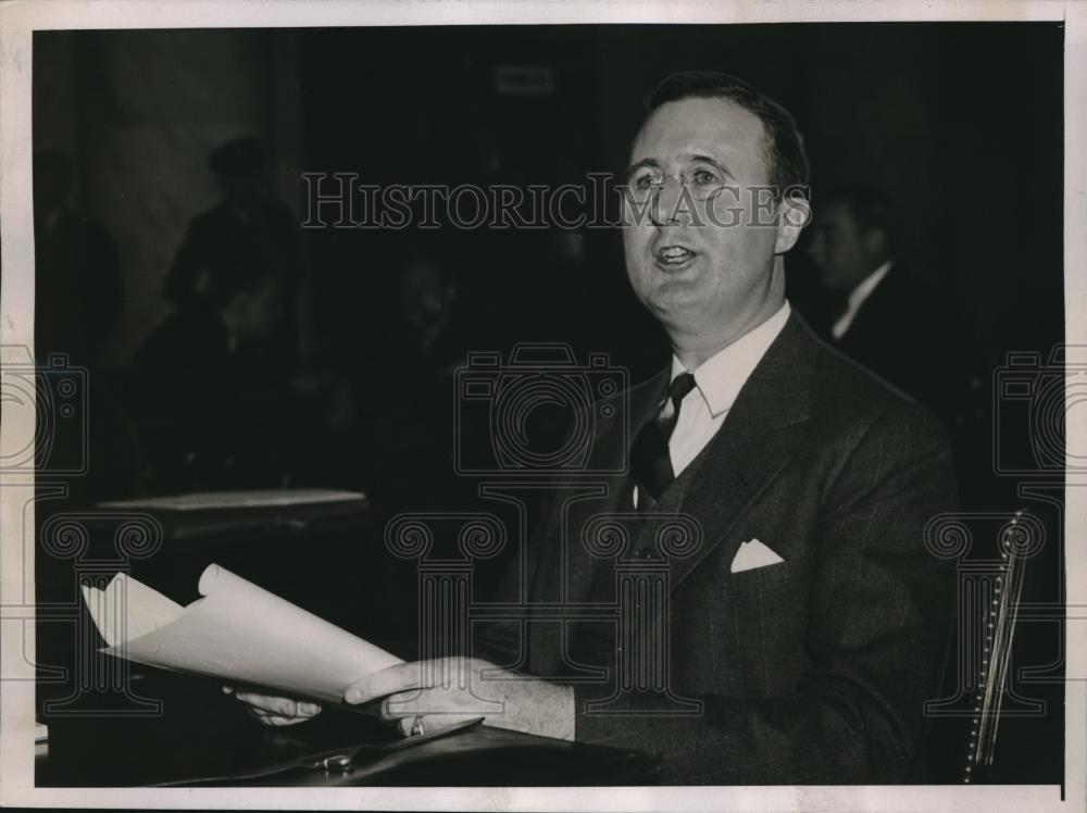 1937 Press Photo Dean Ignatius M. Wilkinson of Fordham University Law School - Historic Images