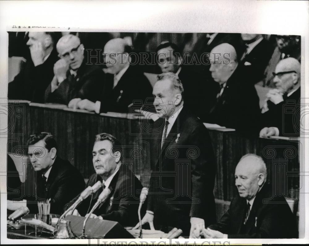 1967 Press Photo Soviet Premier Alexei Kosygin Addressing Communist Leaders - Historic Images