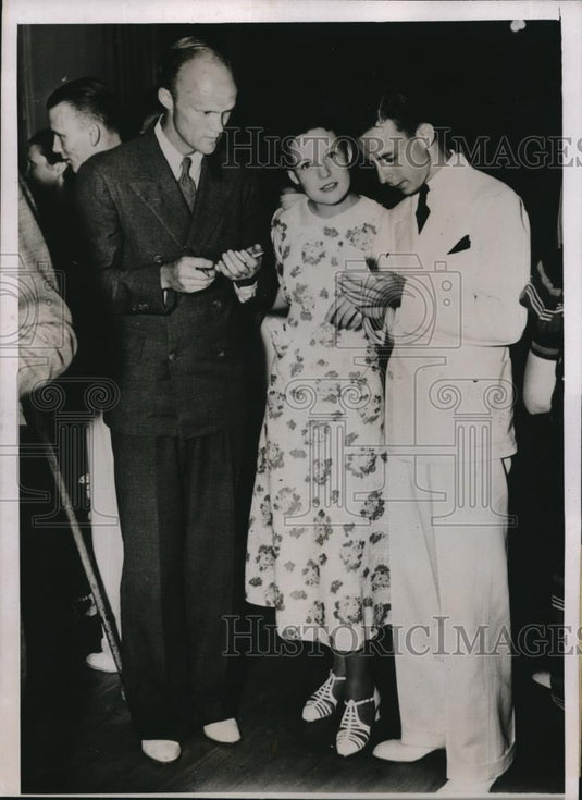 1937 Press Photo couple at dance, Oklahoma State Industrial School For Girls - Historic Images