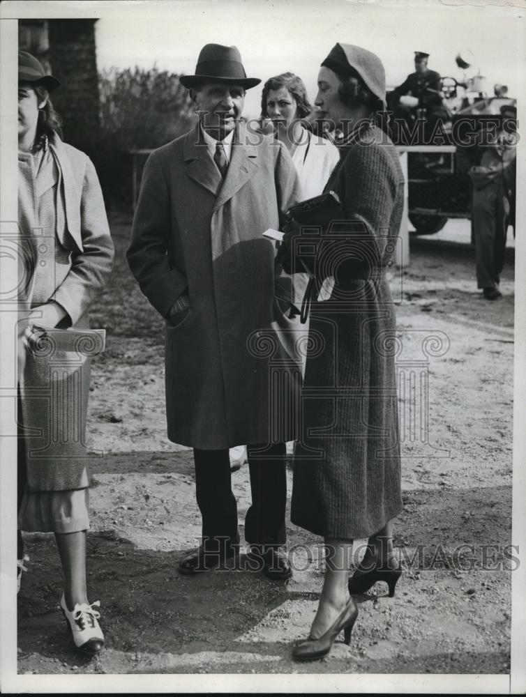 1934 Press Photo Thomas Hitchcock Sr &amp; Mrs Mary Hitchcock Jr - Historic Images