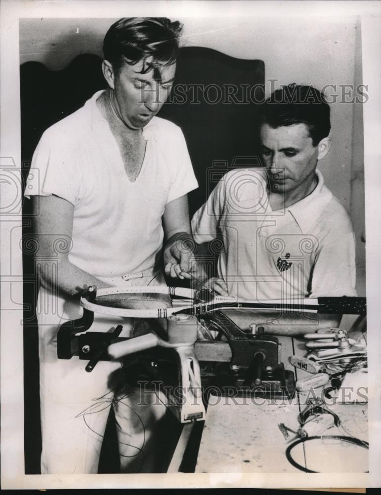 1938 Press Photo Bryan Bitsy Grant &amp; Lloyd Budge for tennis championship - Historic Images