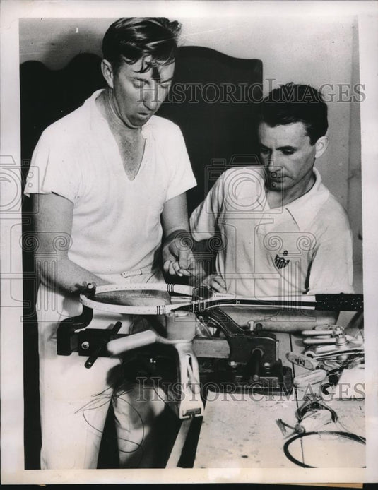 1938 Press Photo Bryan Bitsy Grant & Lloyd Budge for tennis championship - Historic Images