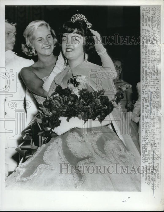 1961 Press Photo St Paul, Minn. Diane Kramer named Princess Kay of Milky Way - Historic Images