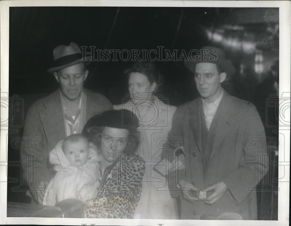 1940 Press Photo Isther Lundquist,Charley Sailor,George Smith,Mrs.Ralph Matthews - Historic Images