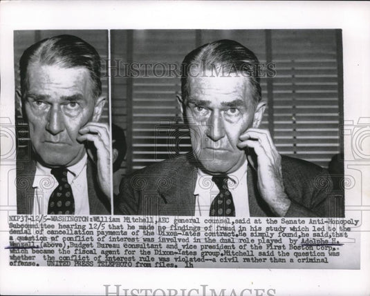 1955 Press Photo Wash.D.C. Wm Mitchell, AEC general consul - neb86512 - Historic Images