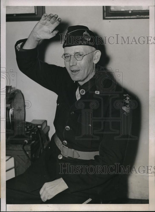 1937 Press Photo Francis Sheperd of Flint Michigan At a New York Convention - Historic Images