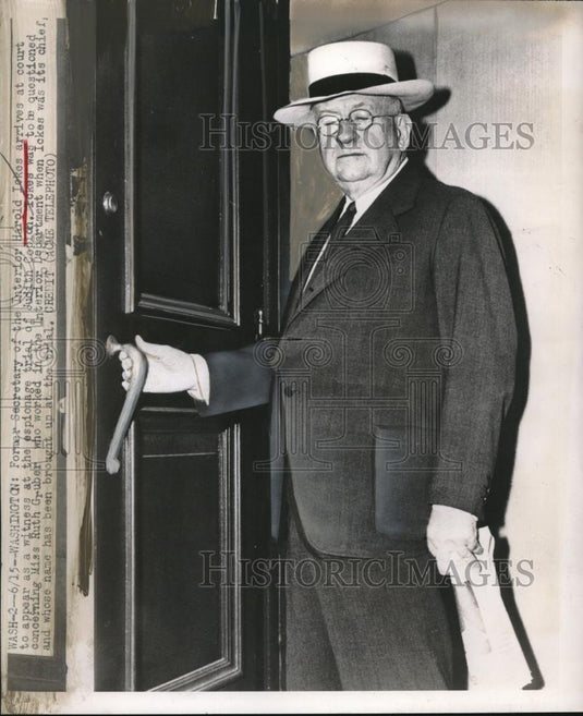 1945 Press Photo Former Secretary of Interior Harold Ickes - Historic Images