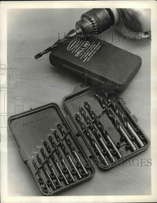 1963 Press Photo Sturdy Box Holding Threadit Drill Sets - Historic Images