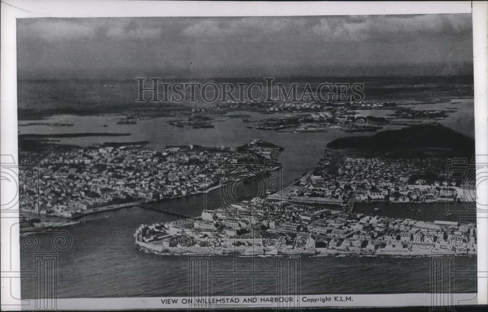 1941 Press Photo View on Willemstad and Harbour - Historic Images