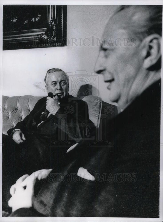 1969 Press Photo British PM Harold Wilson & Chancellor Kurt-Georg Kiesinger - Historic Images