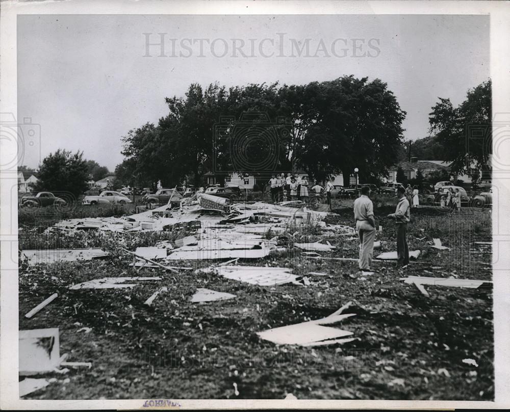 1947 Press Photo Champaign Illinois Tornado Wreckage - neb71007 - Historic Images