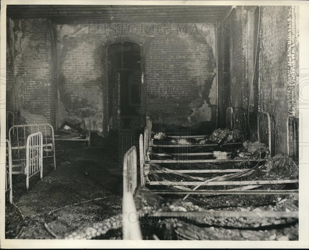 1931 Press Photo Fire At A Home For The Aged Pittsburgh Pennsylvania - Historic Images