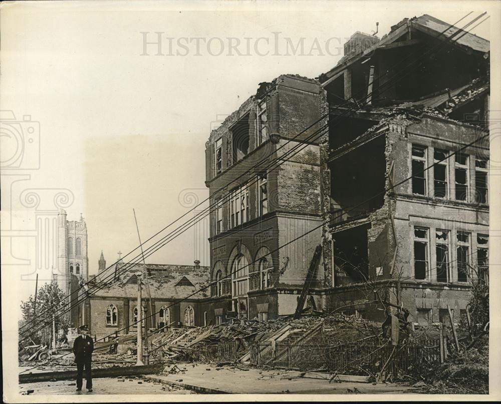 1927 Press Photo Columbia School St Louis Missouri Destroyed by Tornado - Historic Images