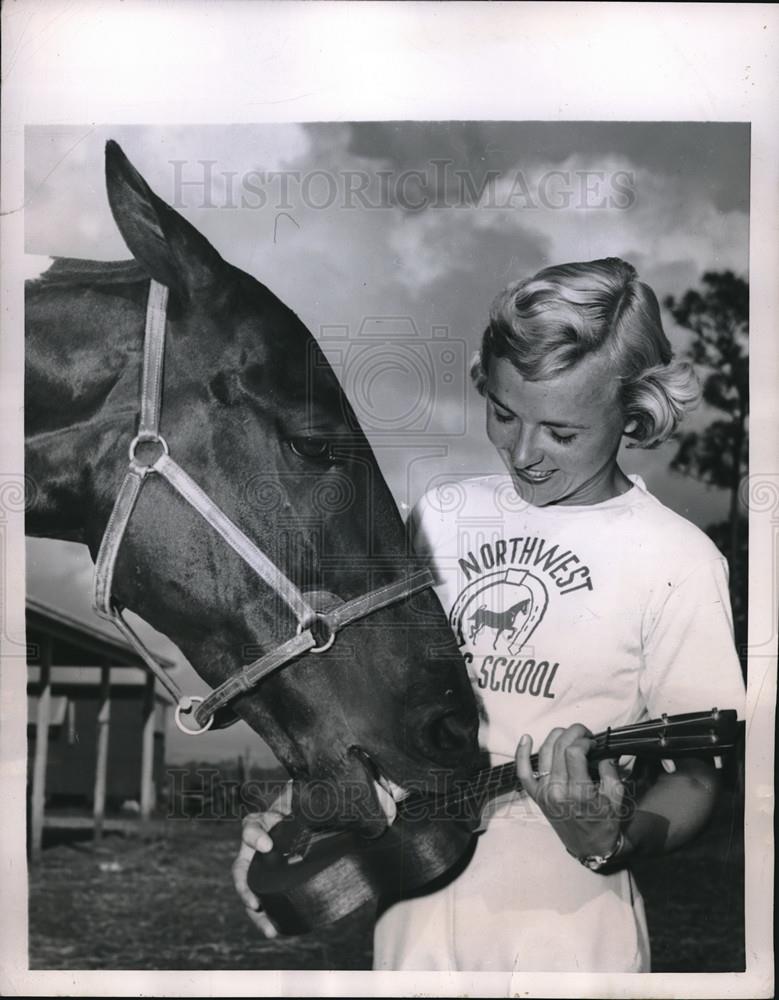 1950 Press Photo Lois Adams Miami Florida - Historic Images