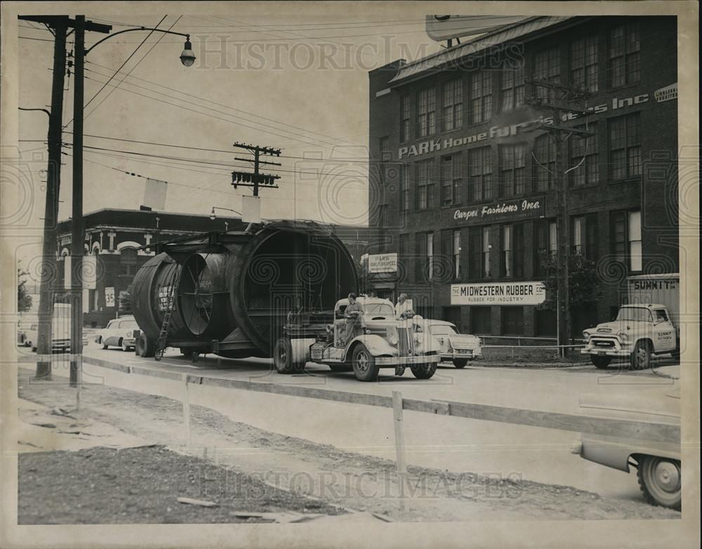 1958 Press Photo Wind Tunnel Being Transported to NACA - Historic Images