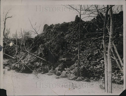 1923 Press Photo Mount Etna Volcano Eruption Lava Flow - Historic Images