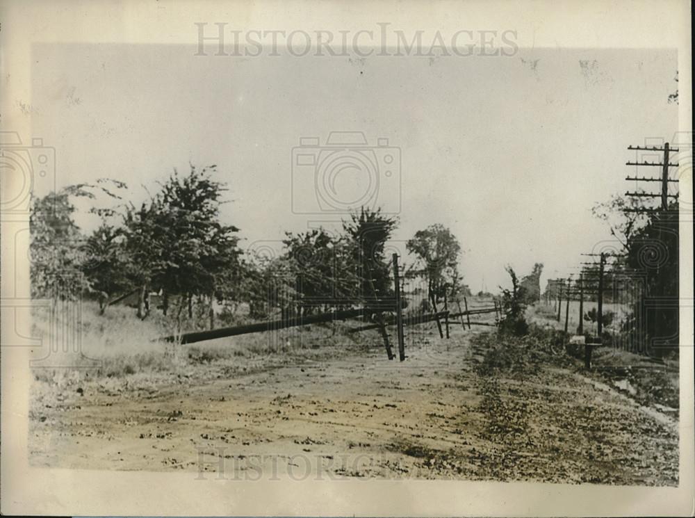 1928 Press Photo North Kansas City Missouri Path of Tornado - Historic Images