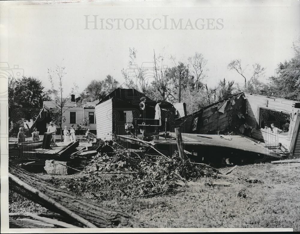 1934 Press Photo Homes In Jacksonville Razed by Tornado Injuring Eight People - Historic Images