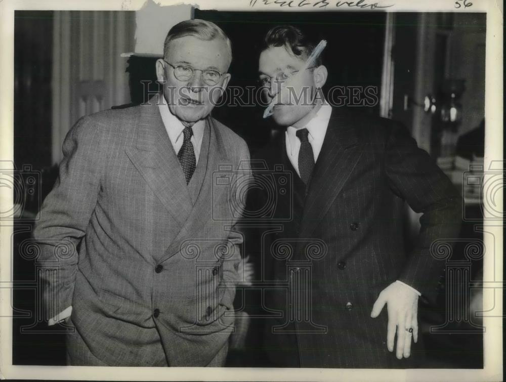 1937 Press Photo Frank P. Walsh George T. Davis - neb91069 - Historic Images