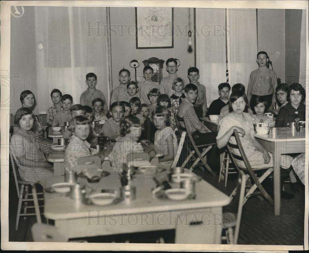 1931 Press Photo Children Having Breakfast At The Pike County Children&#39;s Home - Historic Images