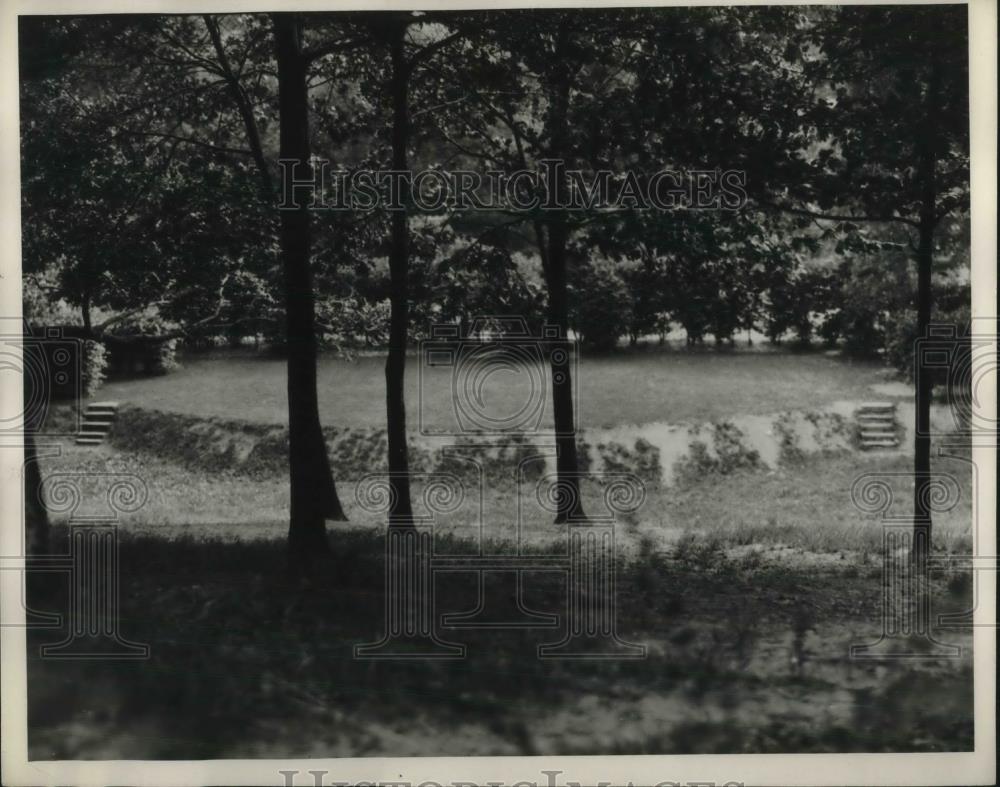 1931 Press Photo Fine arts garden on exhibit - Historic Images
