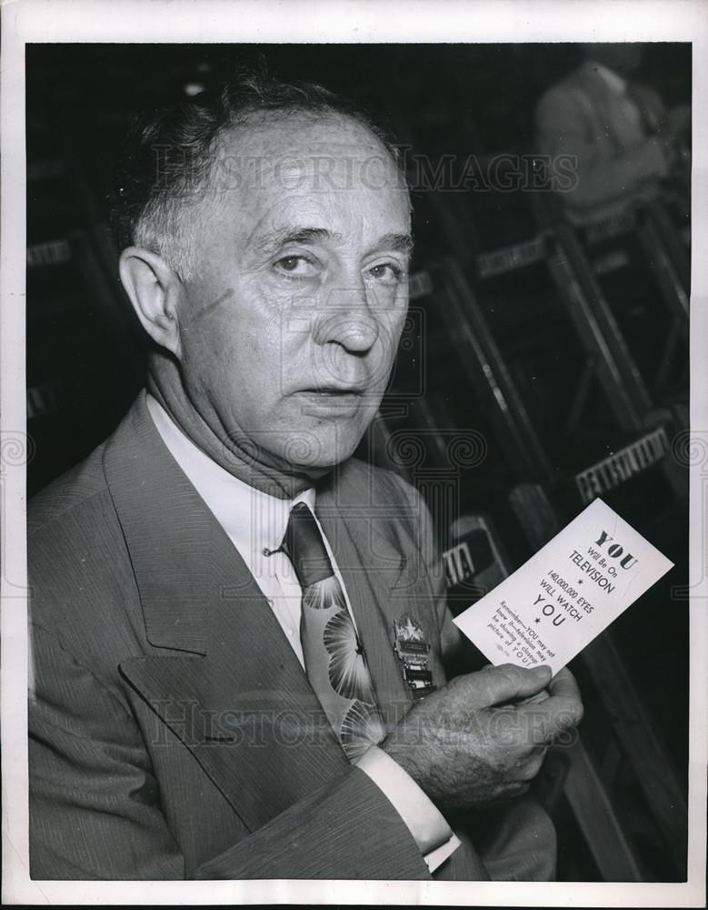 1952 Press Photo Leslie Biffle, Sergeant-at-Arms of Democratic Convention - Historic Images