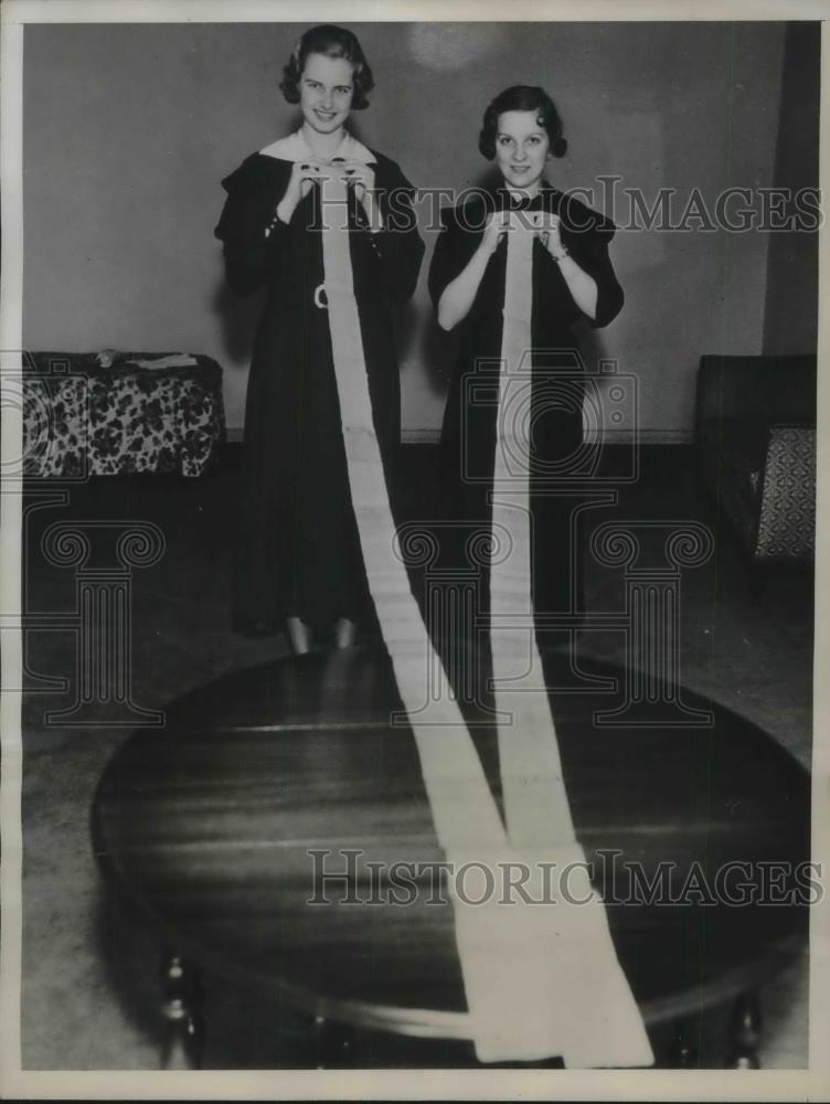 1934 Press Photo University of Southern California Celeste Strack &amp; Phyllis Nort - Historic Images